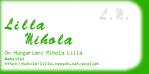 lilla mihola business card